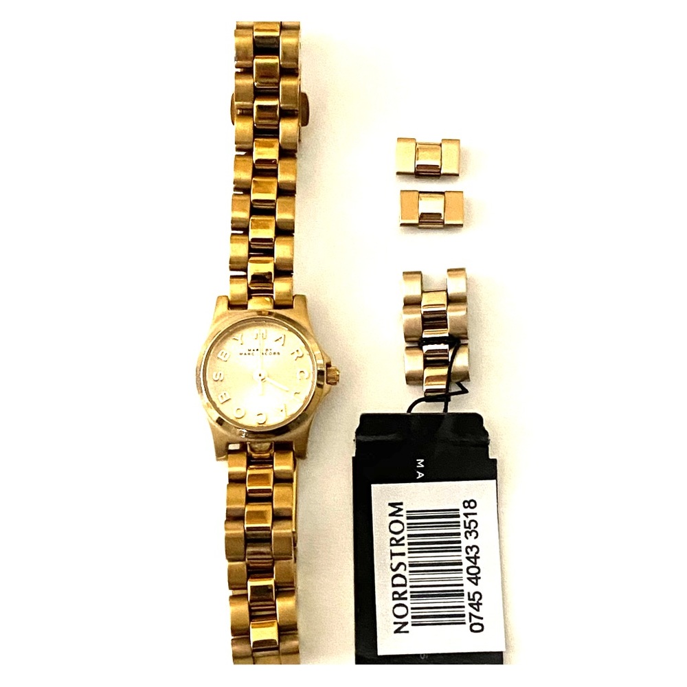 Marc Jacobs Gold Steel Henry Dinky Bracelet Watch